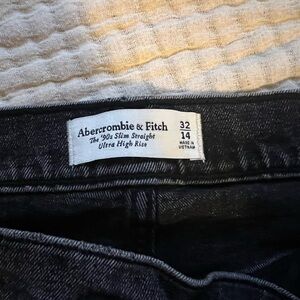 Black Abercrombie and fitch 90s slim straight